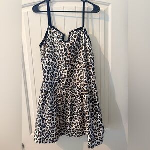 Entro Leopard Print Dress - Black and Tan